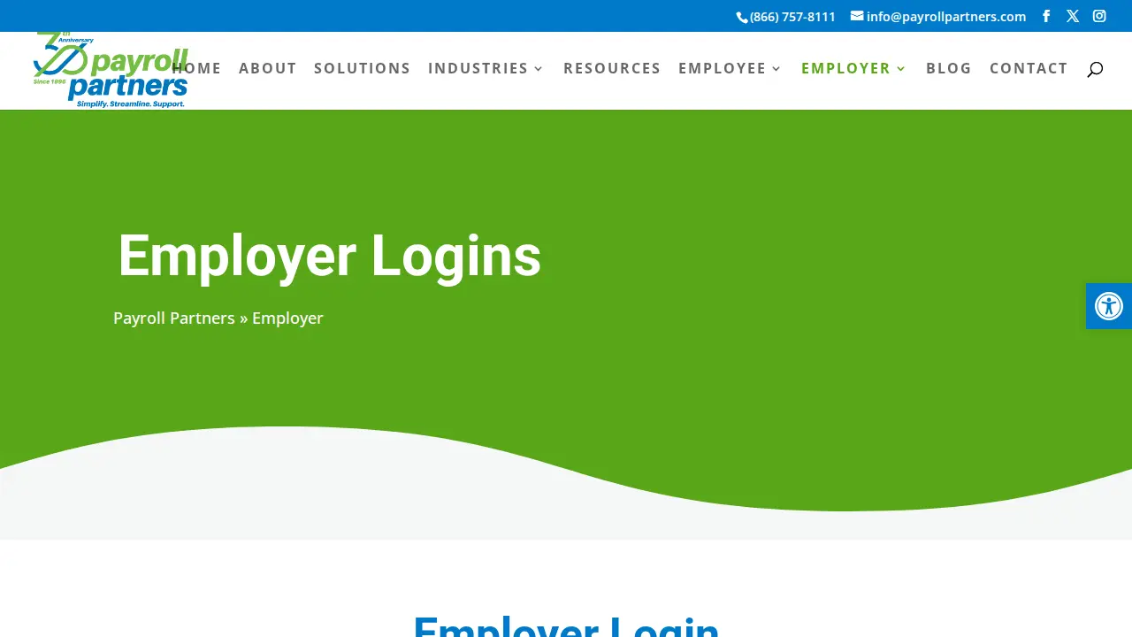Payroll Partners page