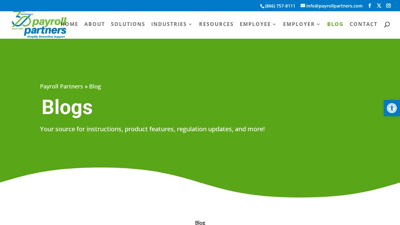 Payroll Partners page