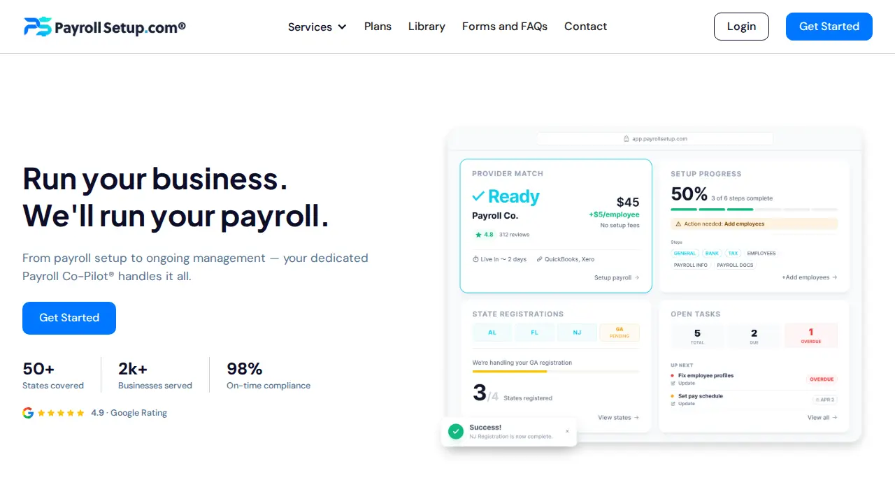 Payroll Setup website