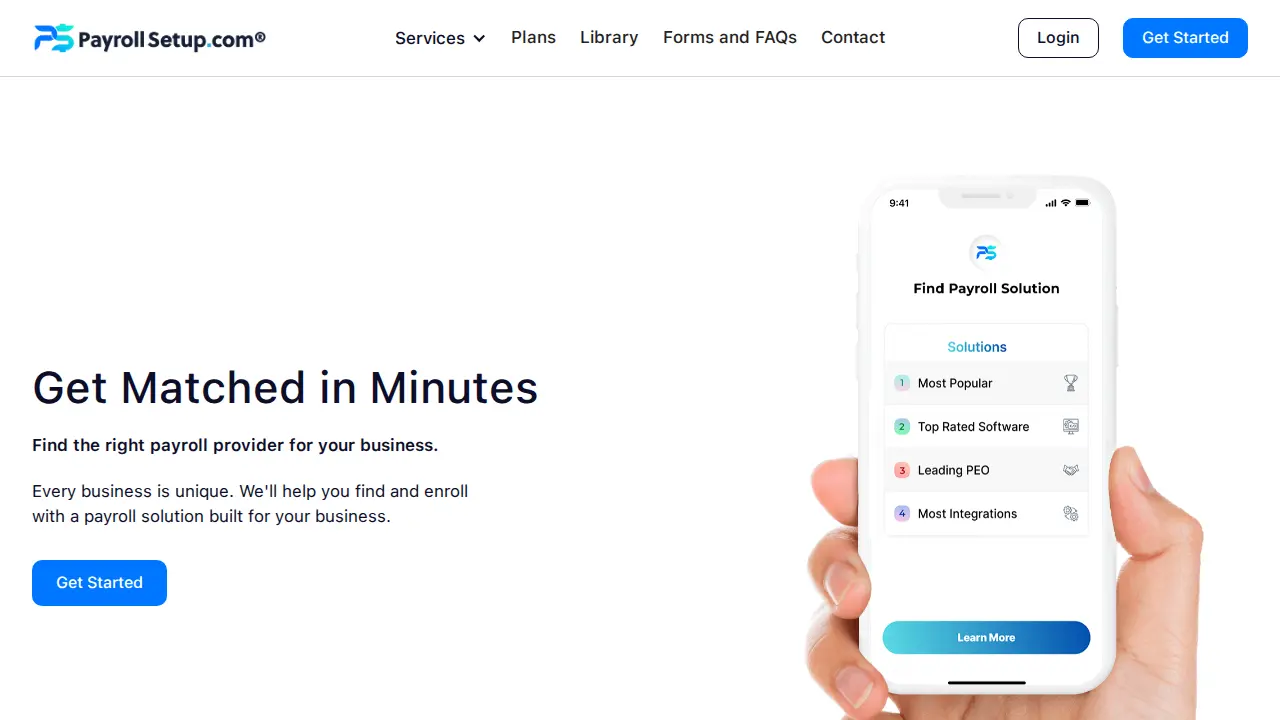 Payroll Setup page