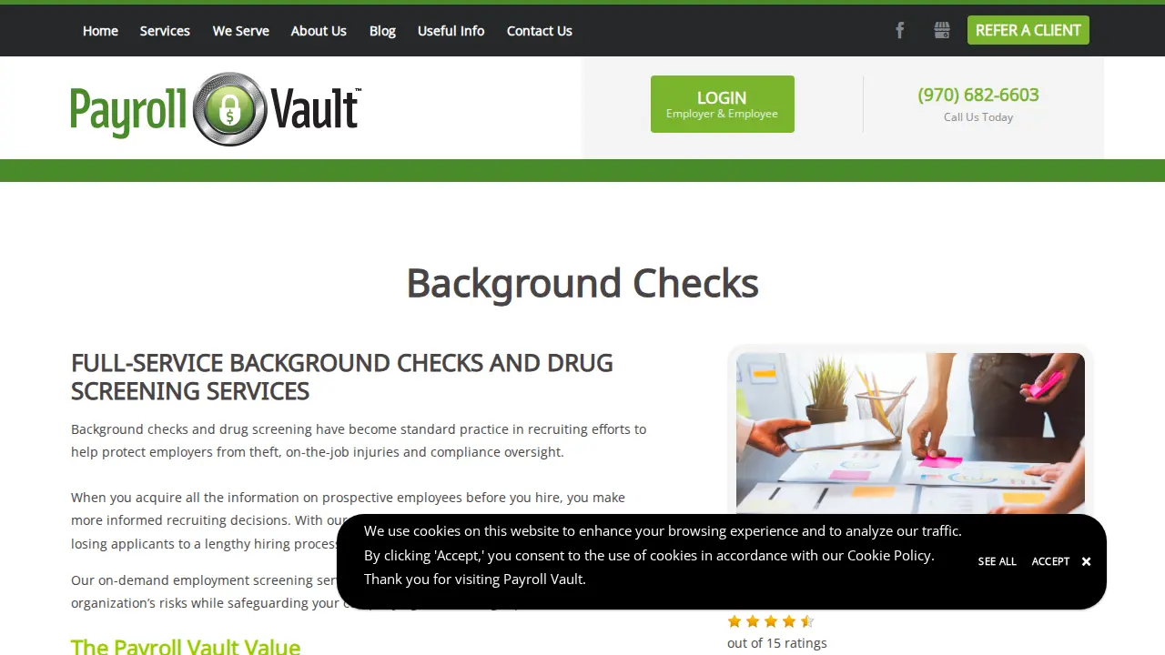 Payroll Vault Fort Collins/Loveland, Colorado page