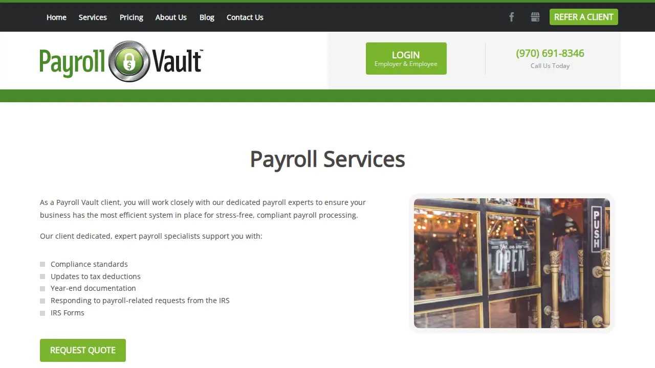 Payroll Vault Boulder, Colorado page