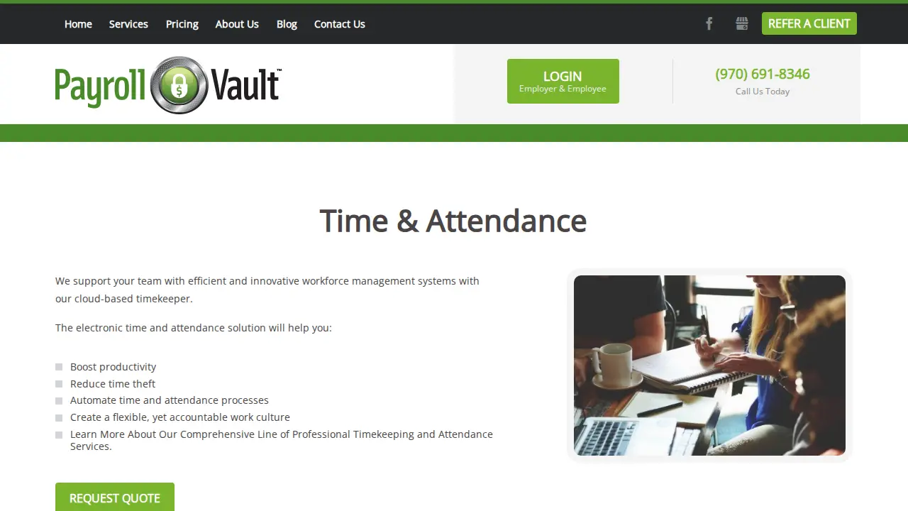 Payroll Vault Boulder, Colorado page