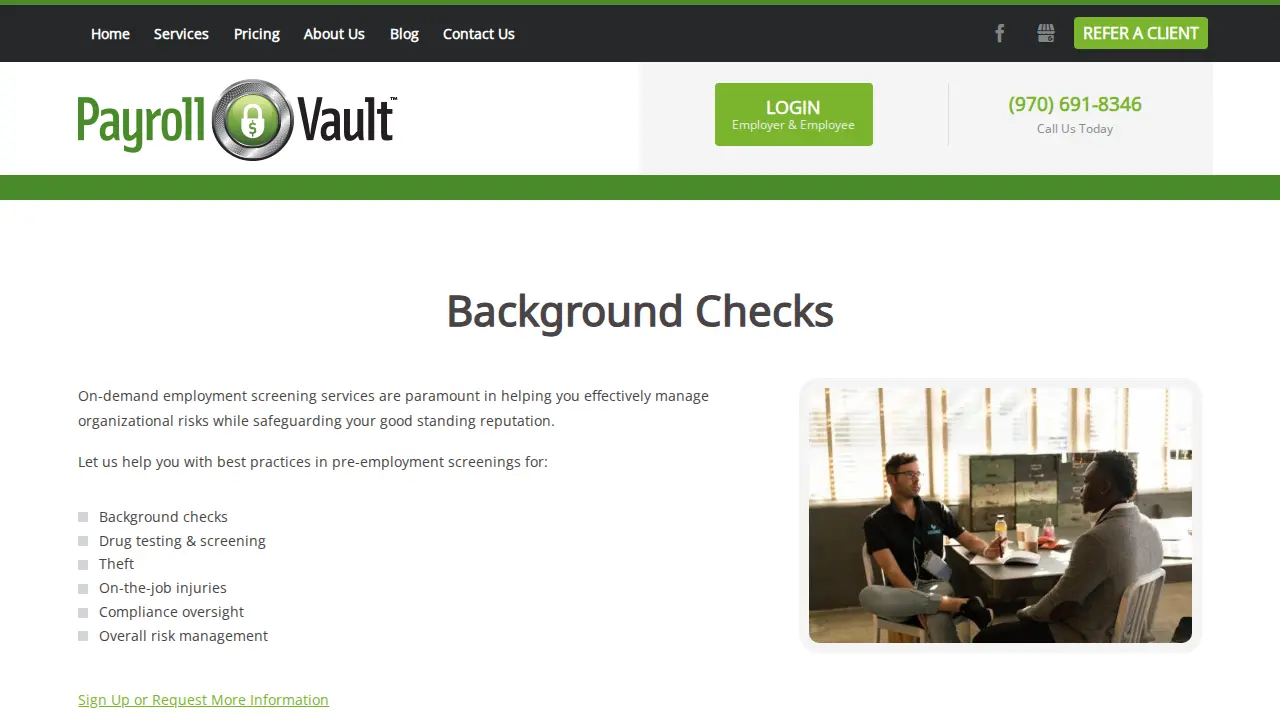 Payroll Vault Boulder, Colorado page