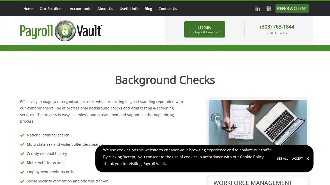 Payroll Vault Castle Rock, Colorado page