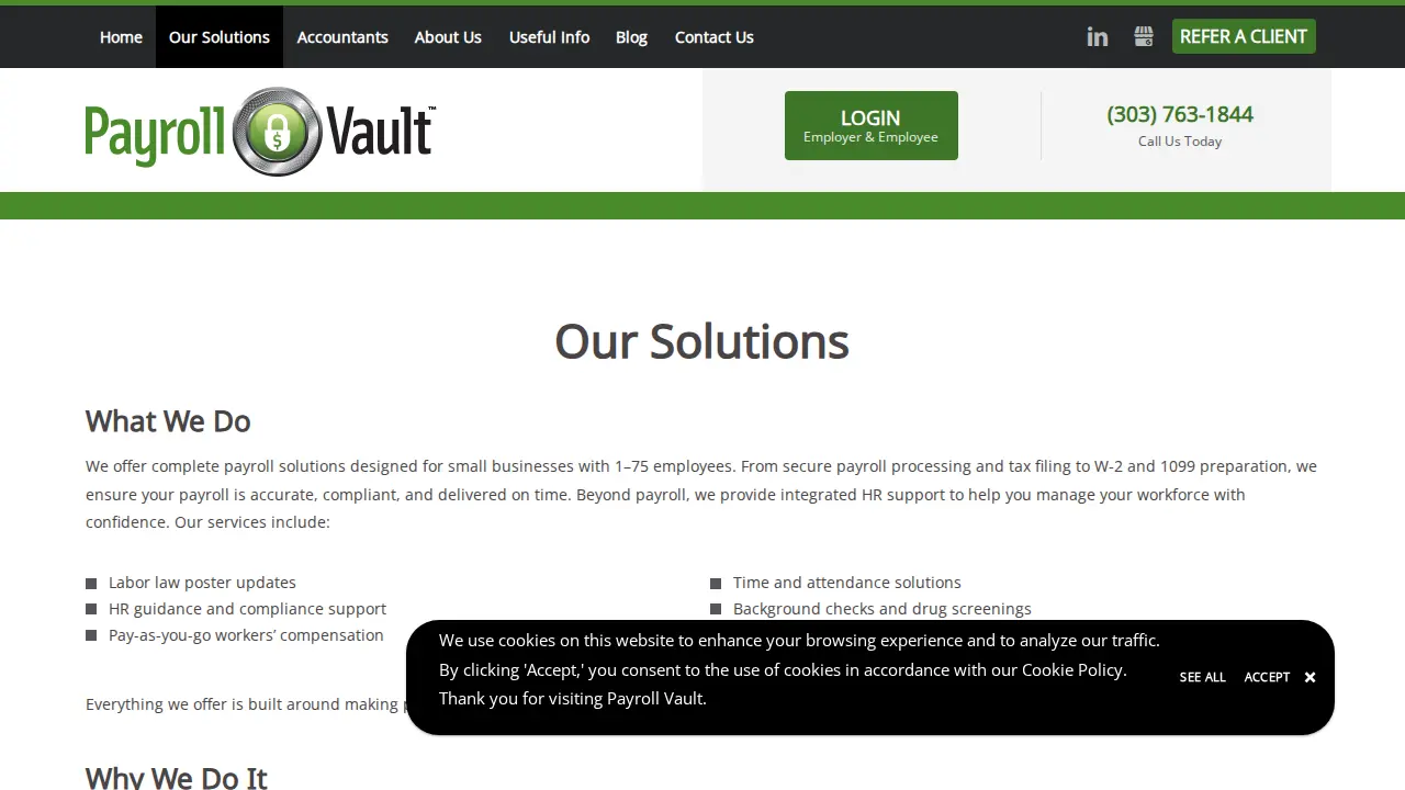 Payroll Vault Castle Rock, Colorado page