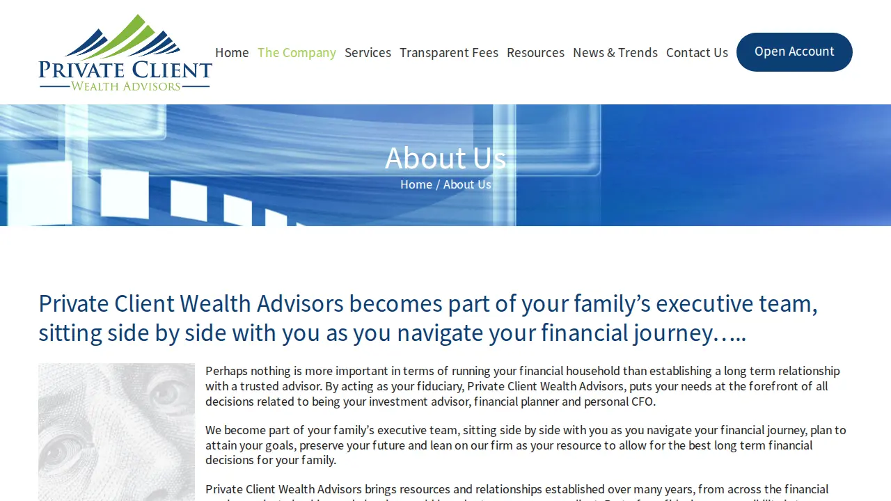 Private Client Wealth Advisors, LLC page