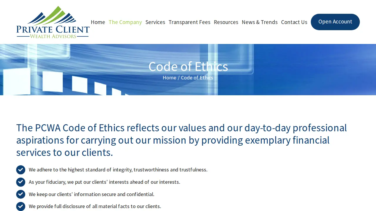 Private Client Wealth Advisors, LLC page