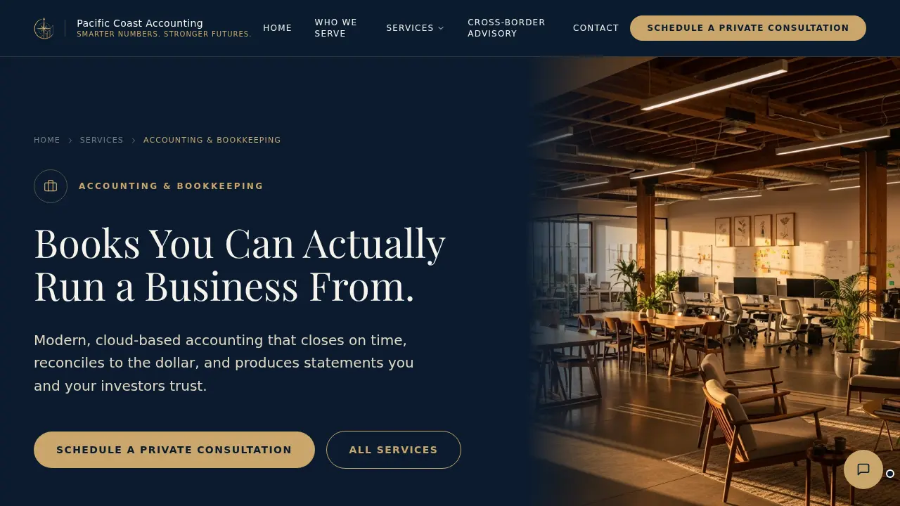 Pacific Coast Accounting page