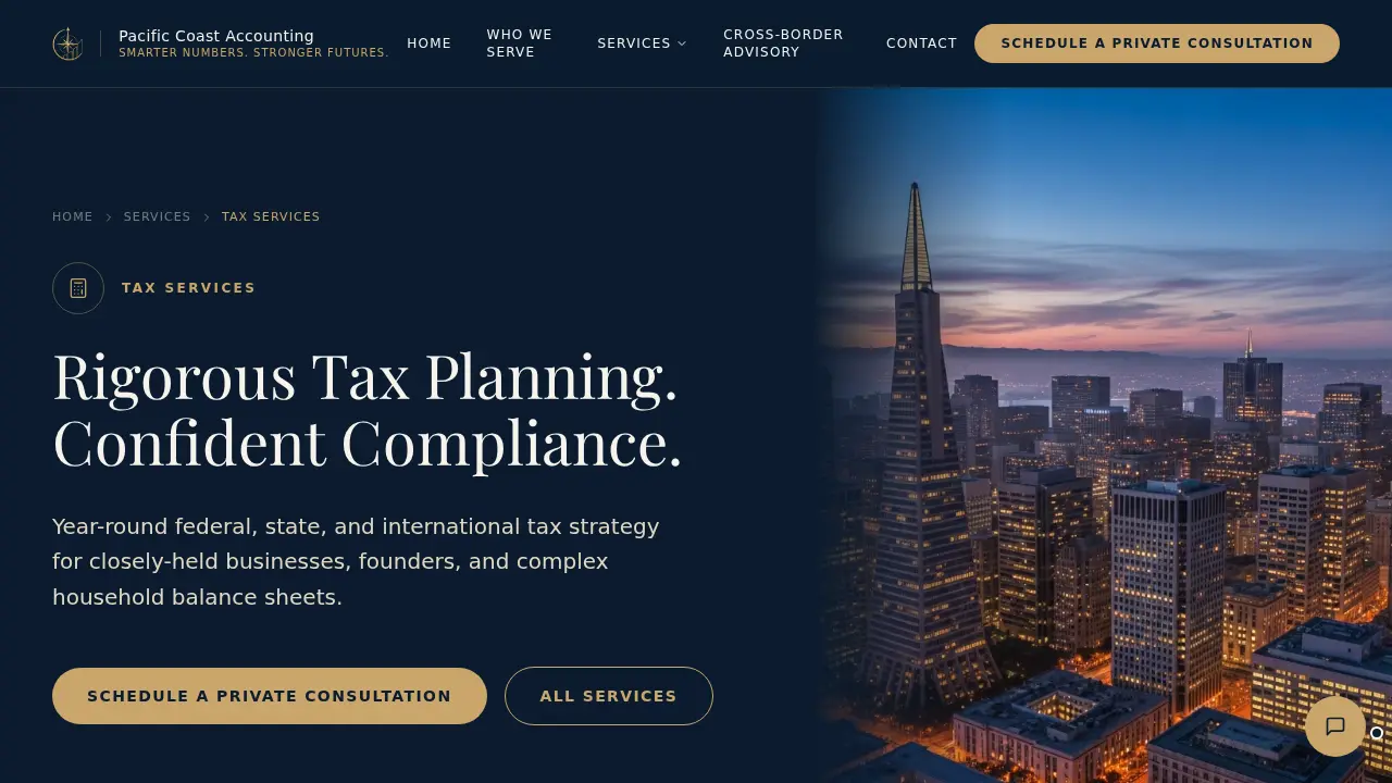 Pacific Coast Accounting page