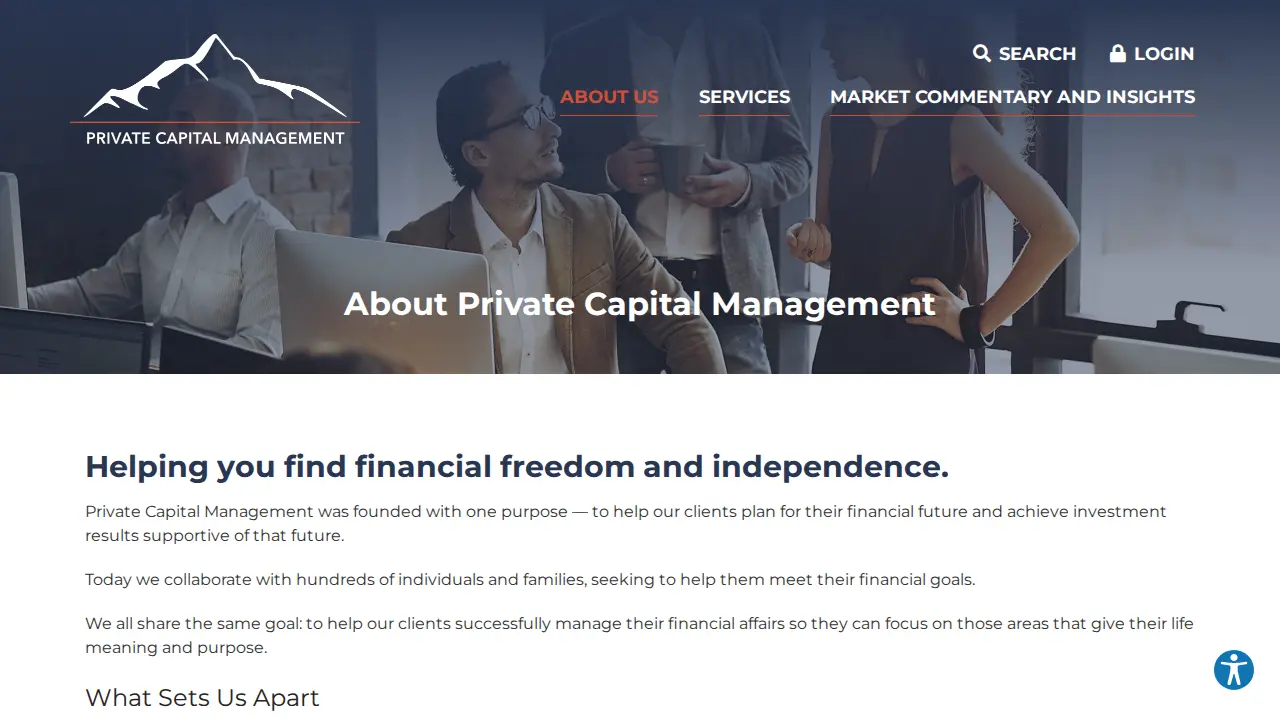 Private Capital Management page