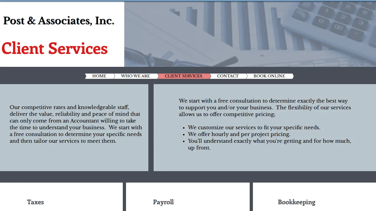 Post & Associates, Inc. page