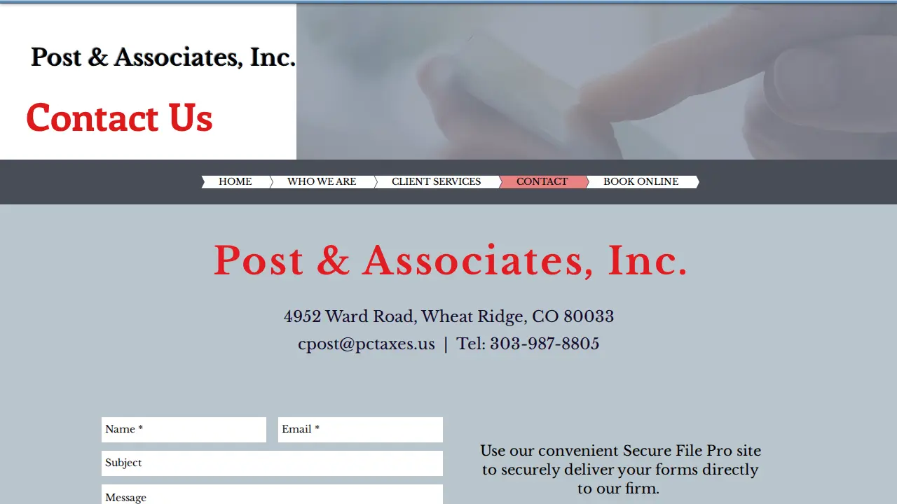 Post & Associates, Inc. page
