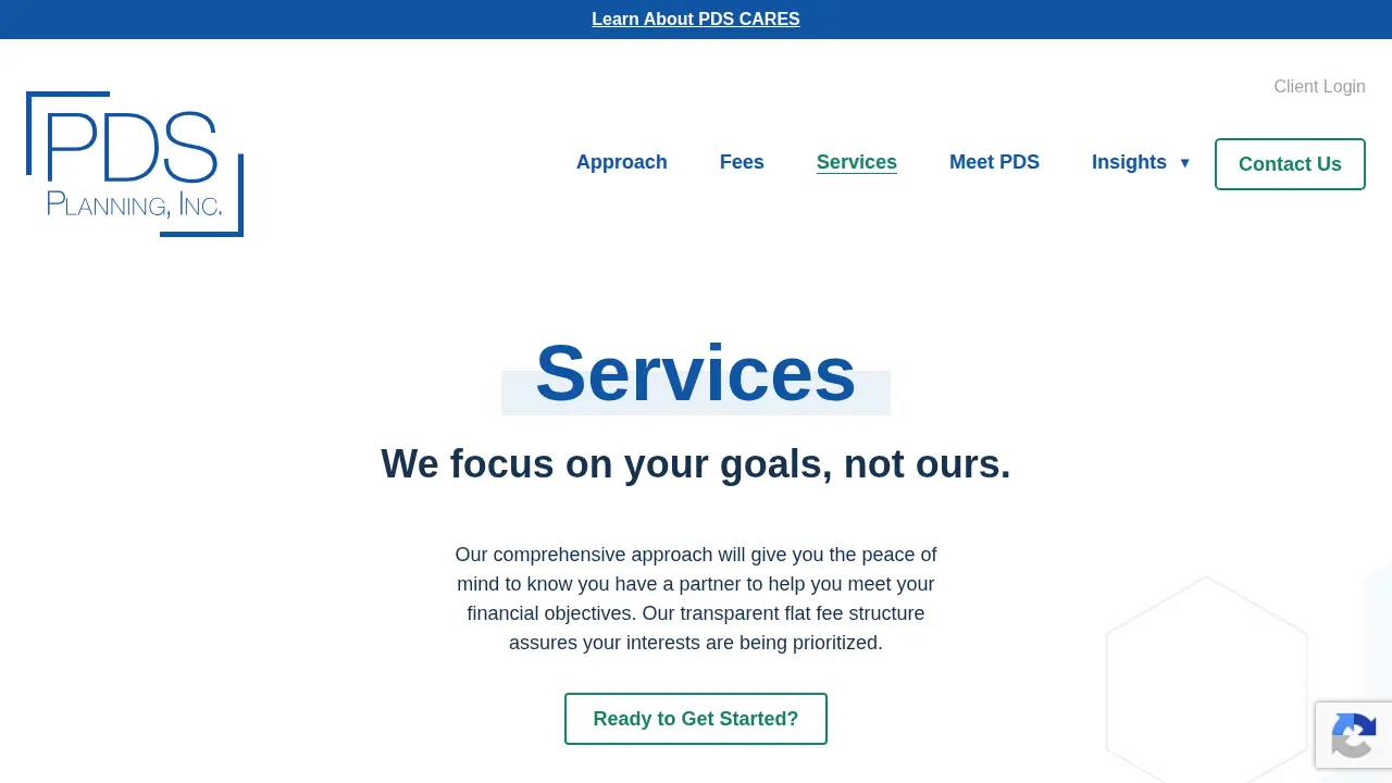 PDS Planning page