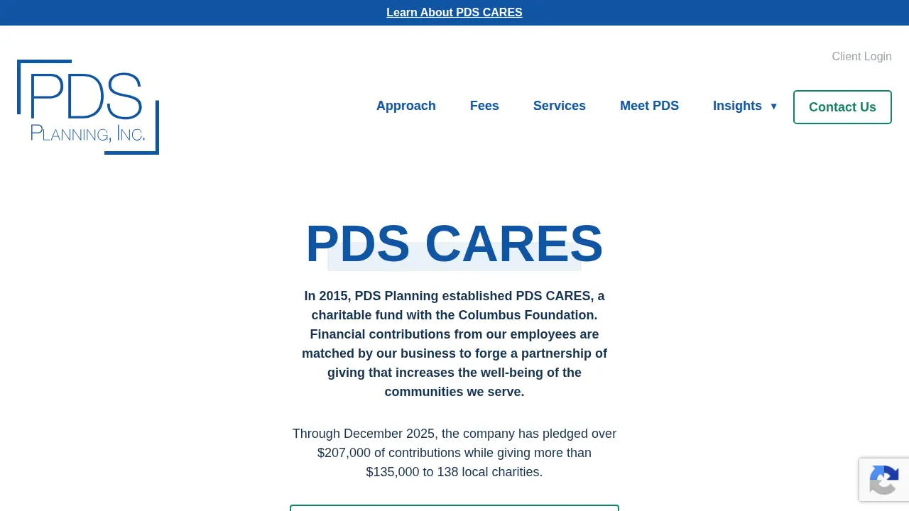 PDS Planning page
