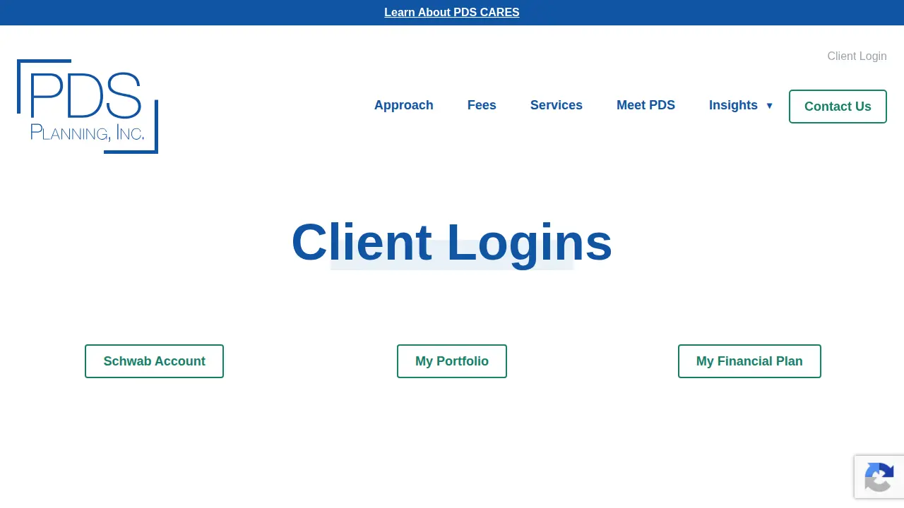 PDS Planning page
