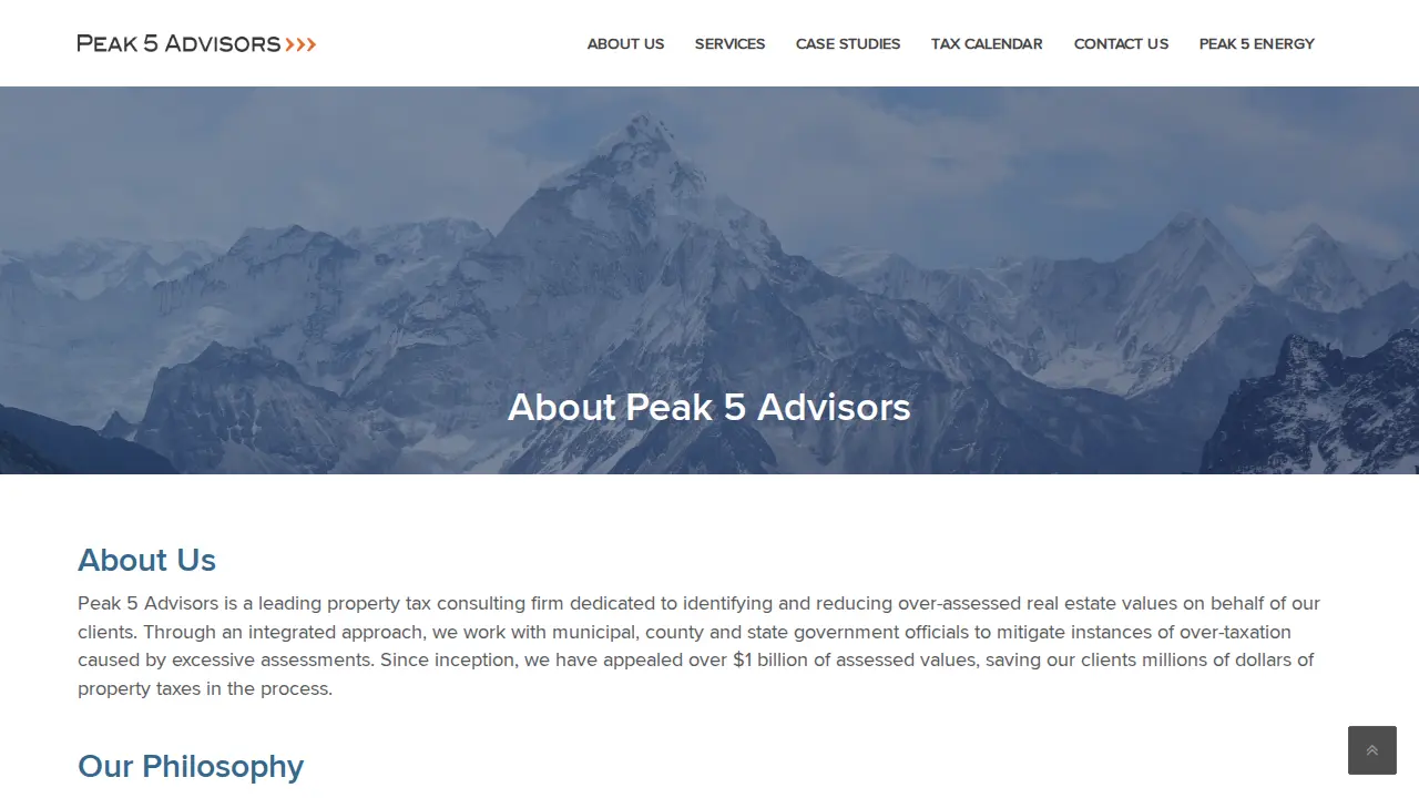 Peak 5 Advisors page