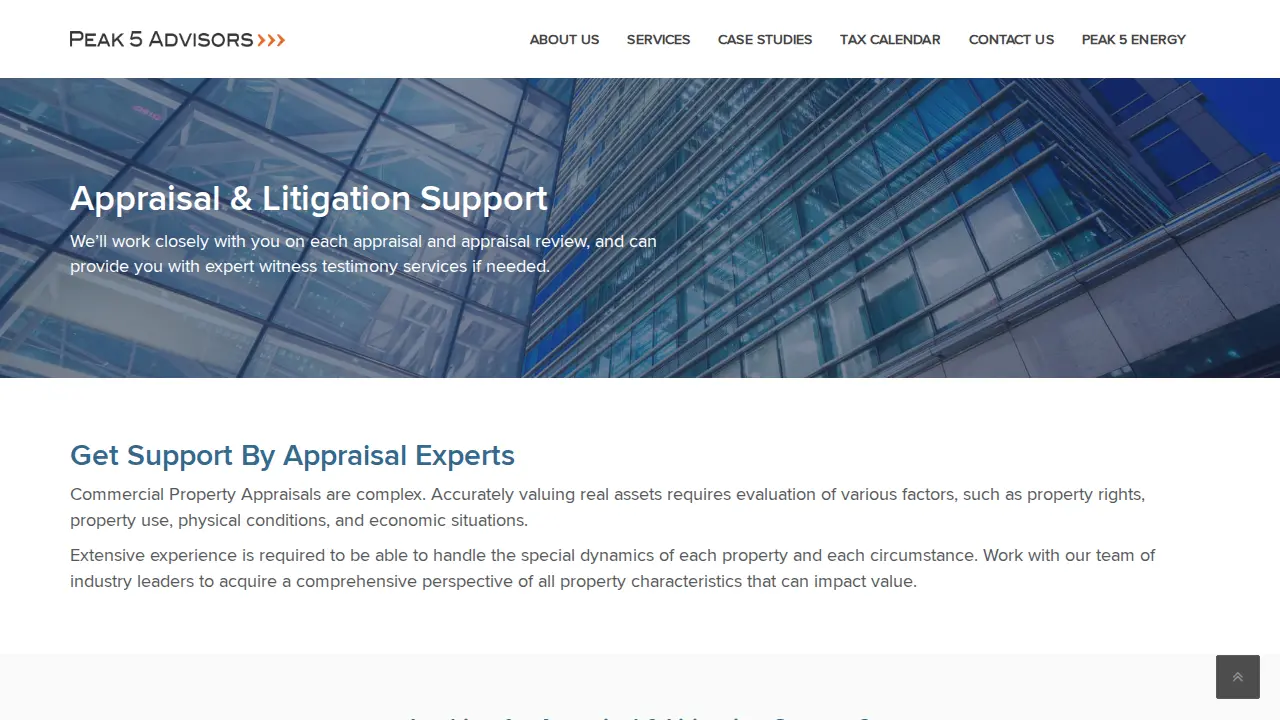 Peak 5 Advisors page