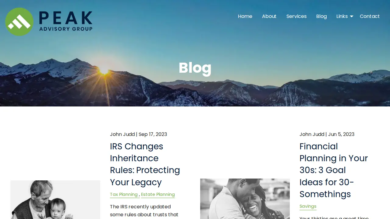 Peak Advisory Group LLC page