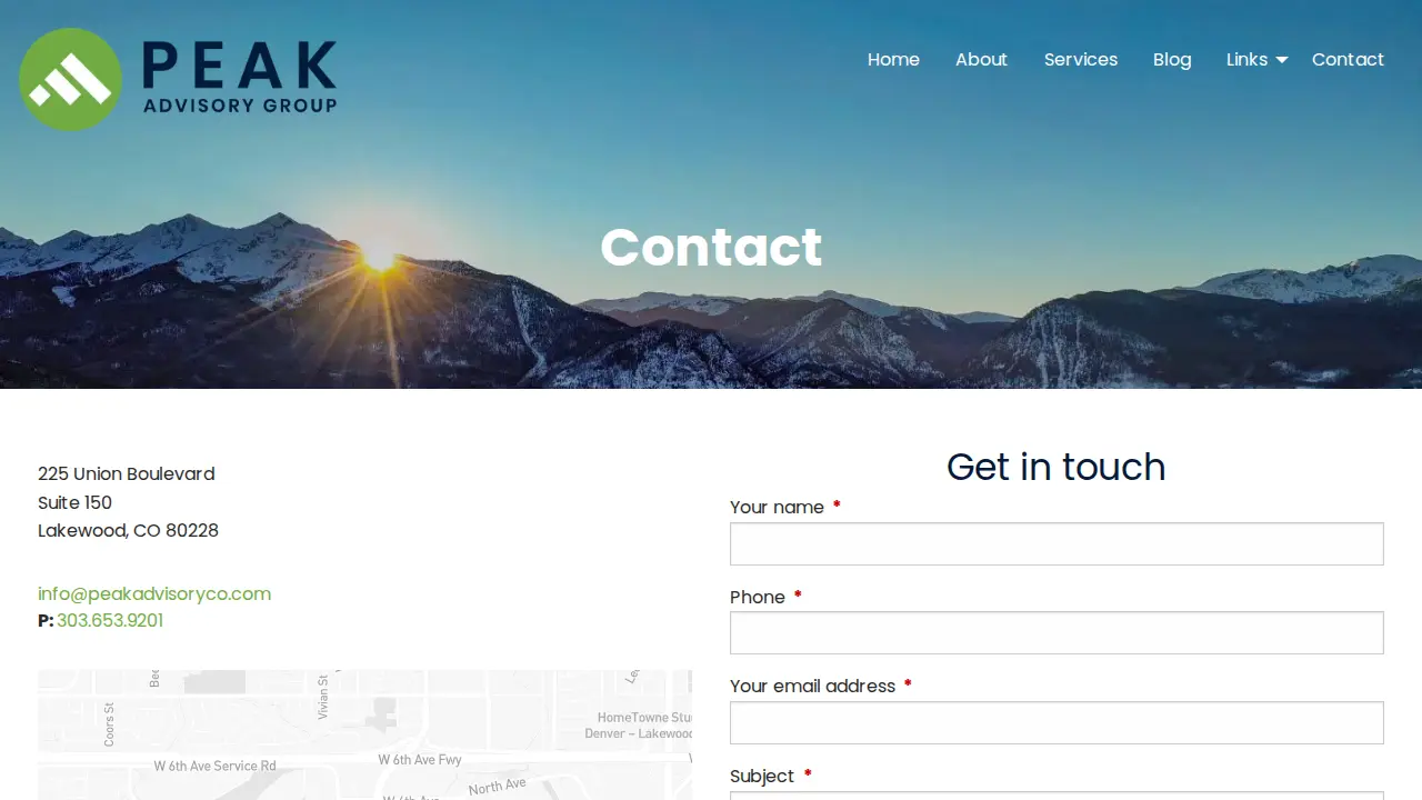 Peak Advisory Group LLC page