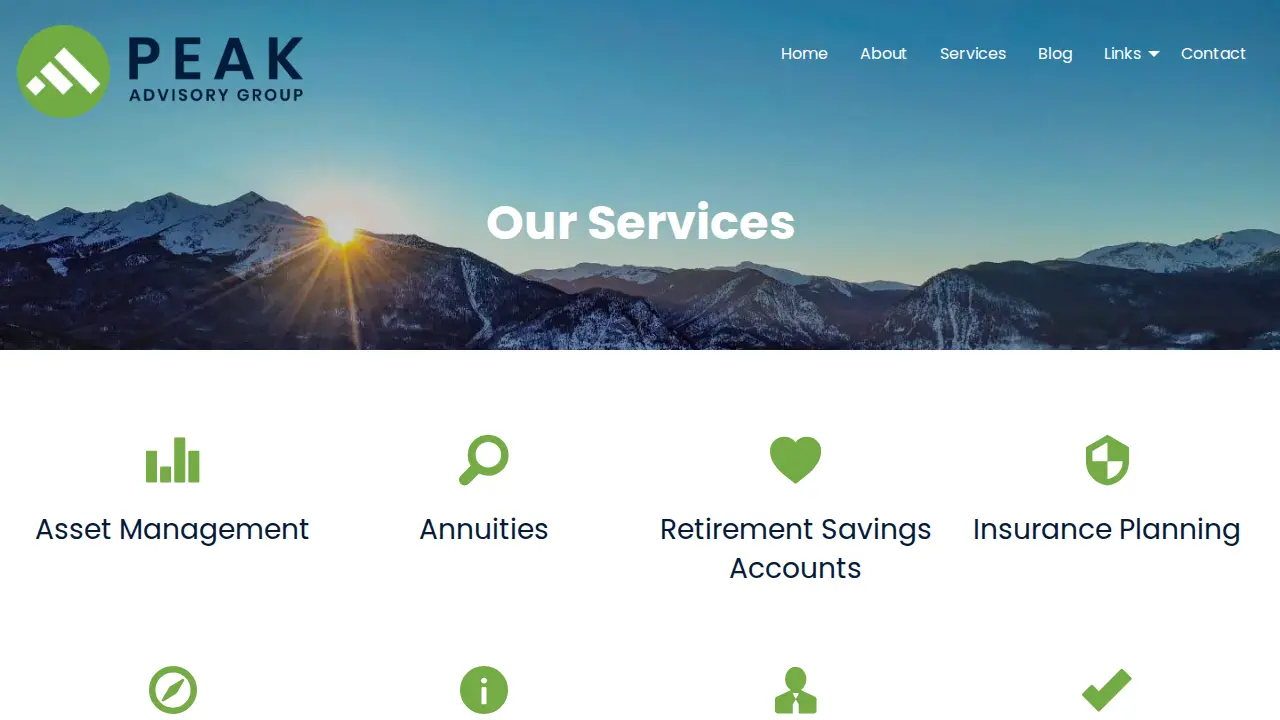 Peak Advisory Group LLC page