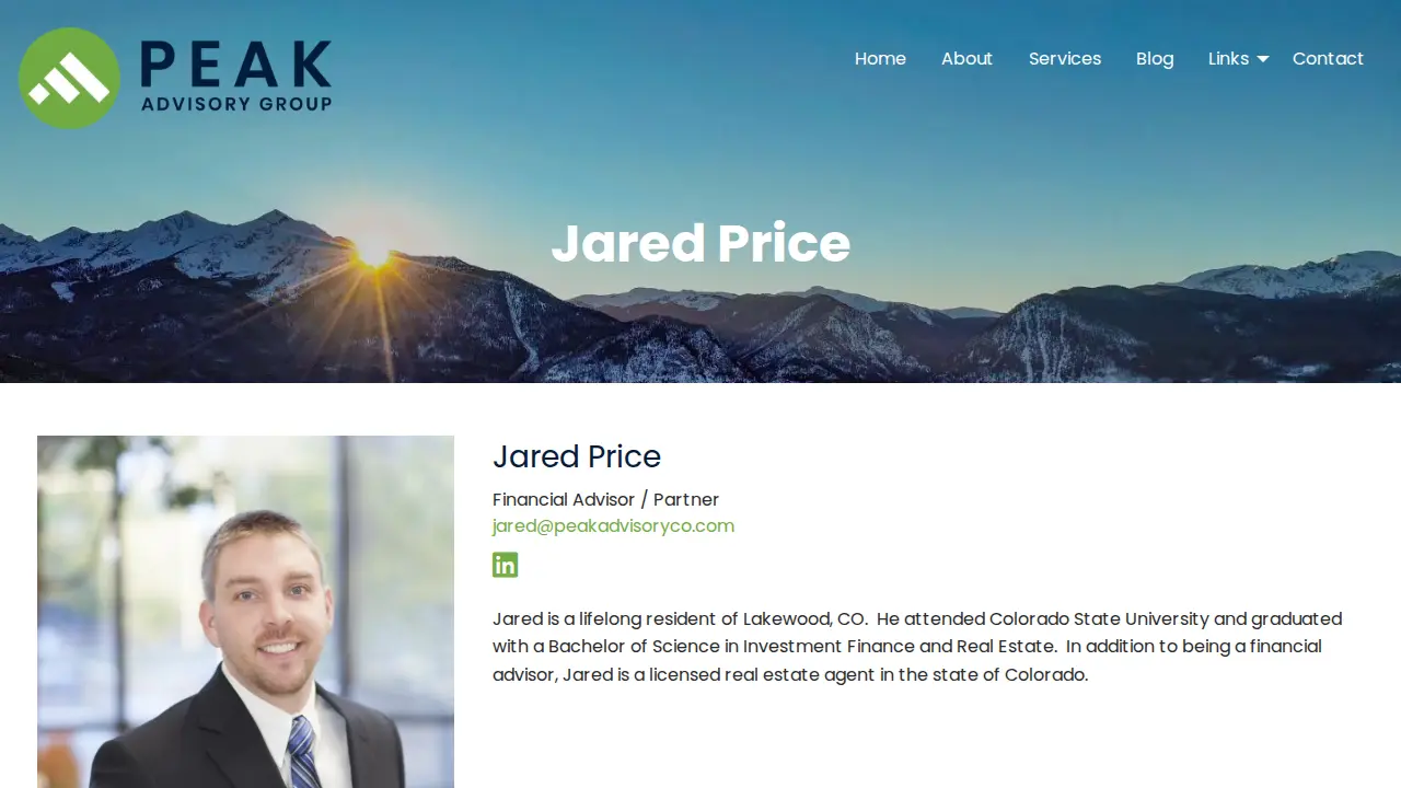 Peak Advisory Group LLC page