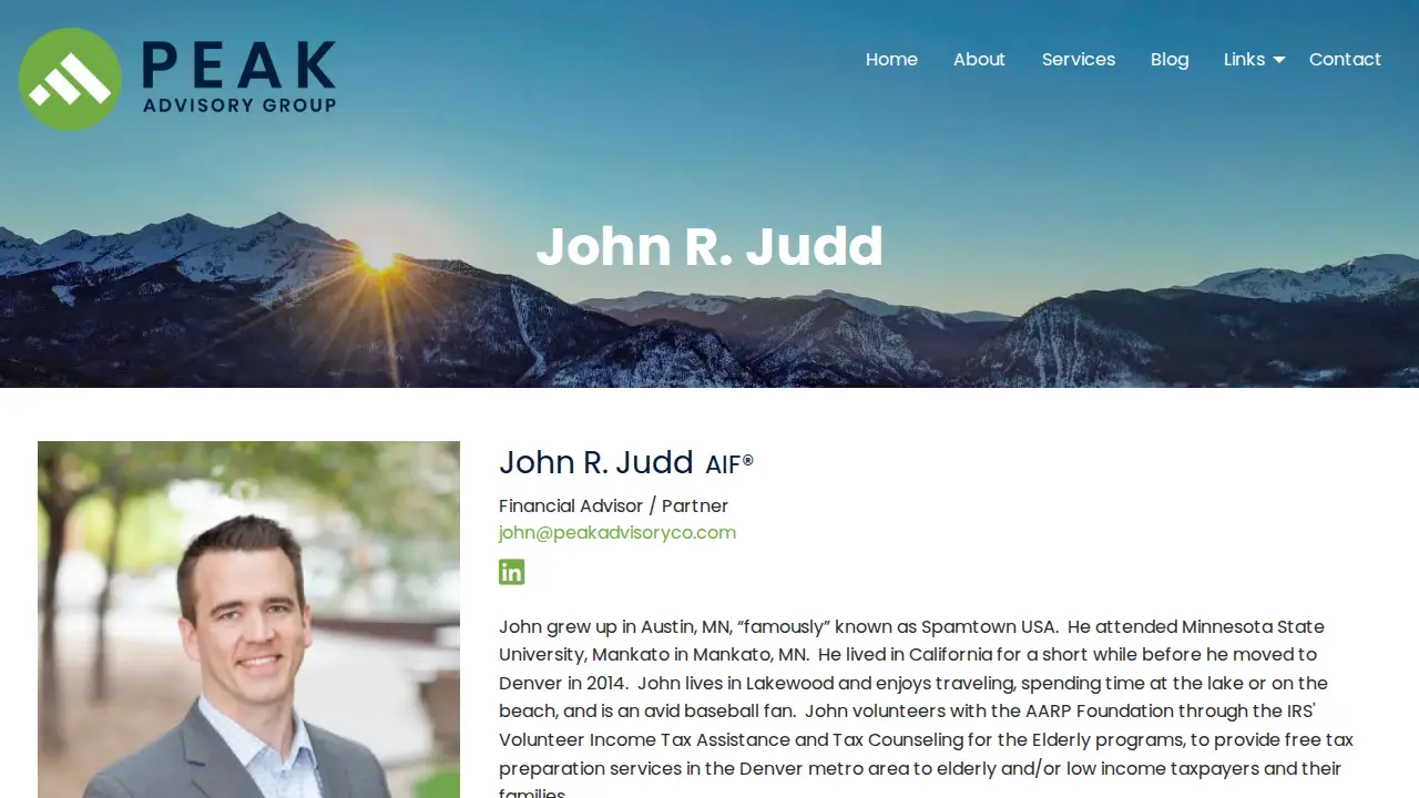 Peak Advisory Group LLC page