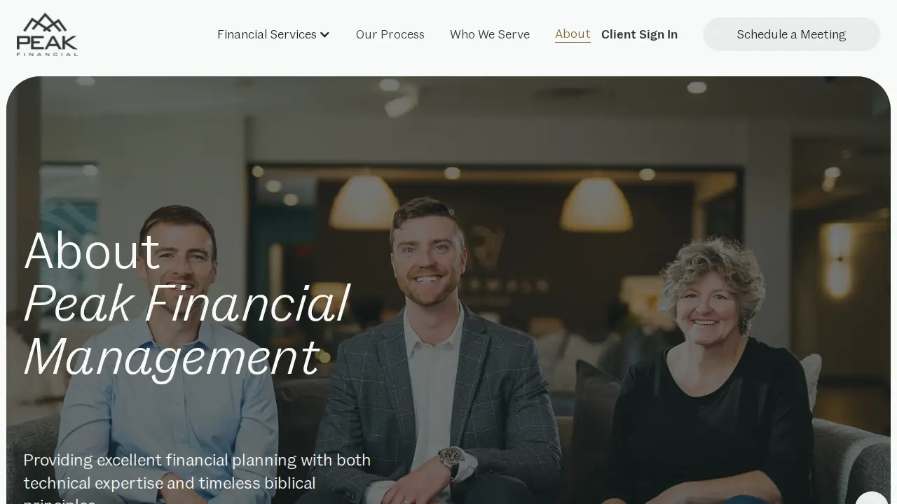 Peak Financial Management - Christian Financial Advisors page