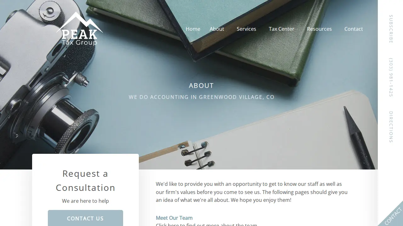Peak Tax Group LLC page