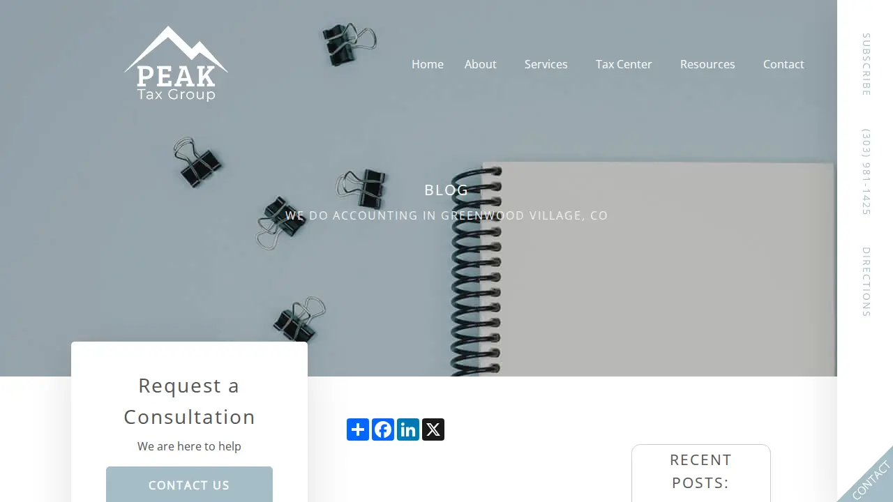 Peak Tax Group LLC page