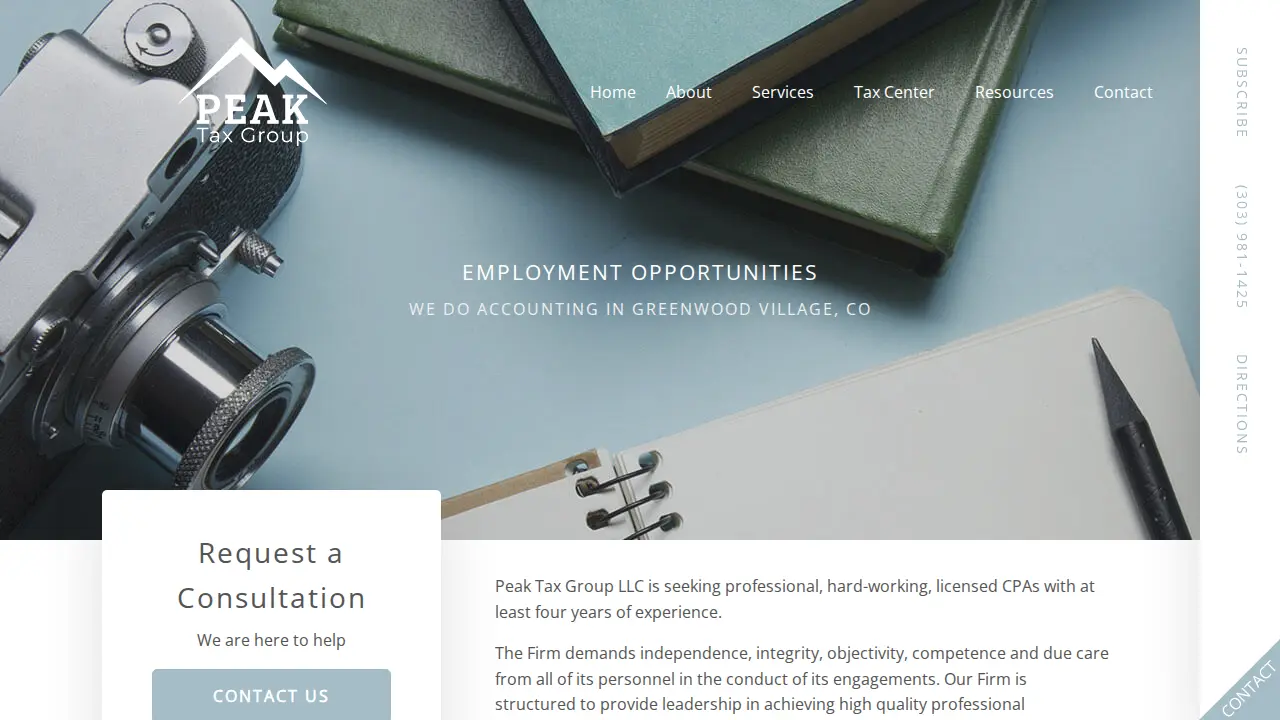 Peak Tax Group LLC page