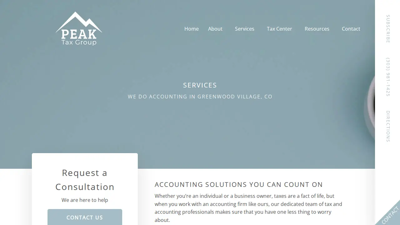 Peak Tax Group LLC page