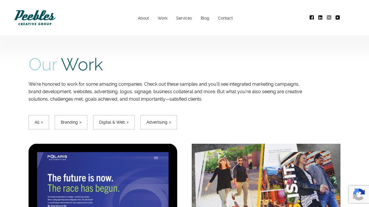Peebles Creative Group page