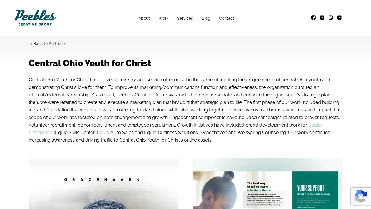 Peebles Creative Group page