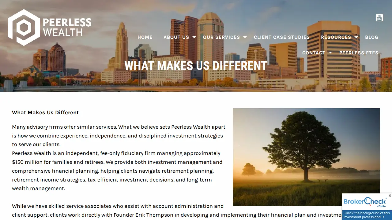 Peerless Wealth page