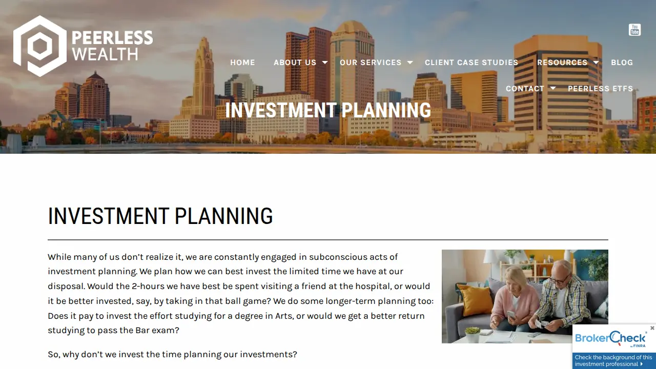 Peerless Wealth page