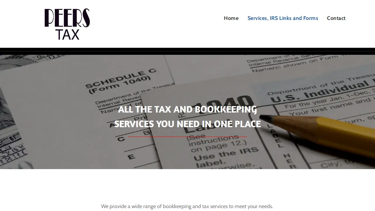 Peers Tax & Bookkeeping Services page