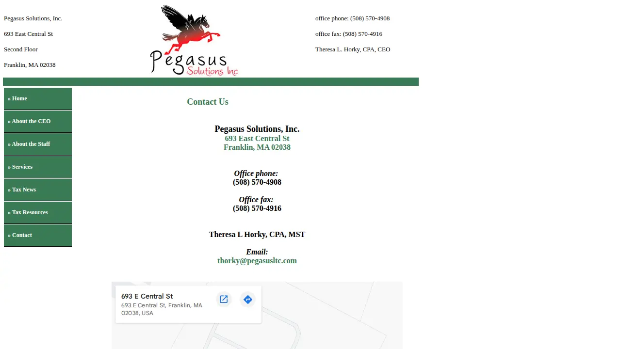 Pegasus Solutions, Inc. page