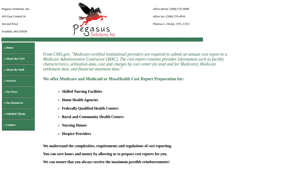Pegasus Solutions, Inc. page