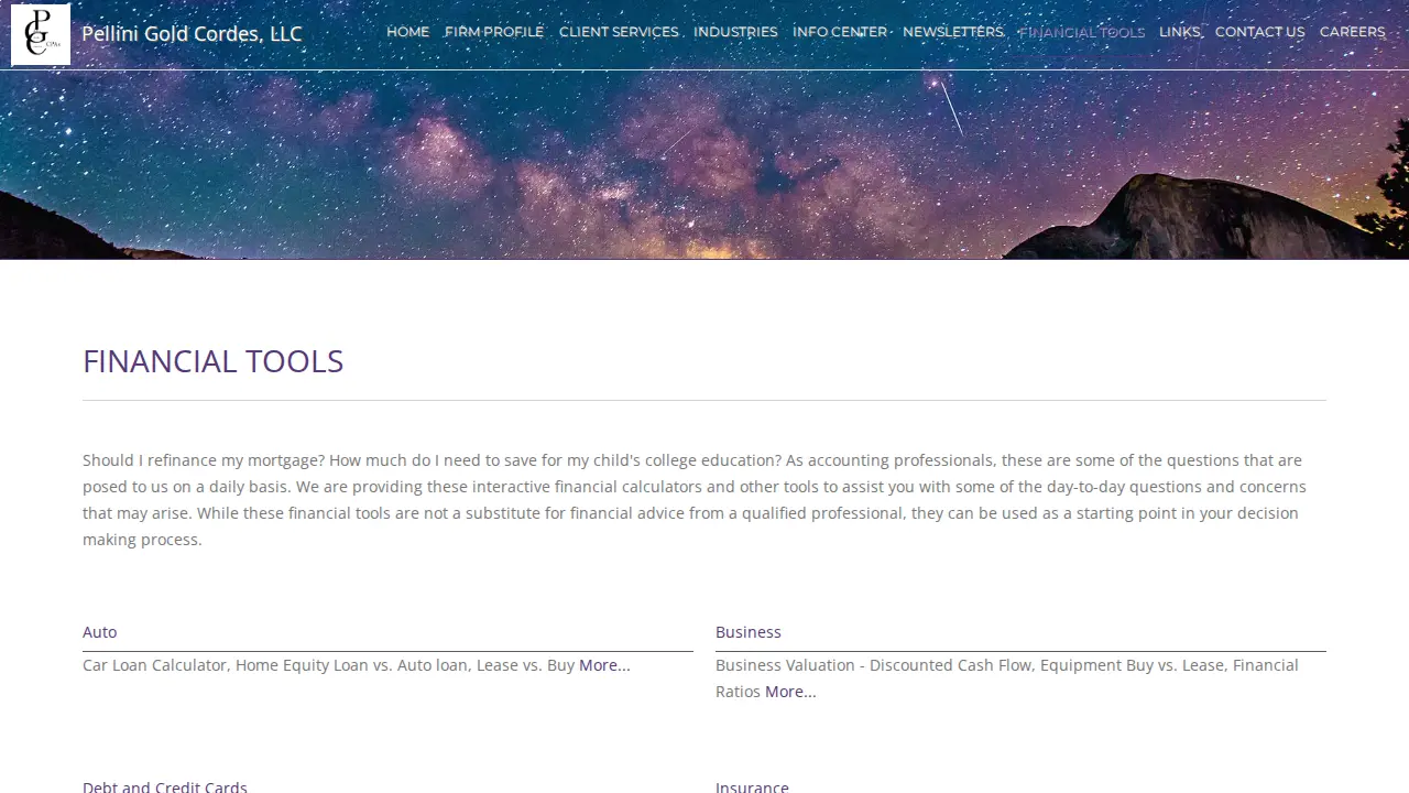 Pellini Gold & Associates page