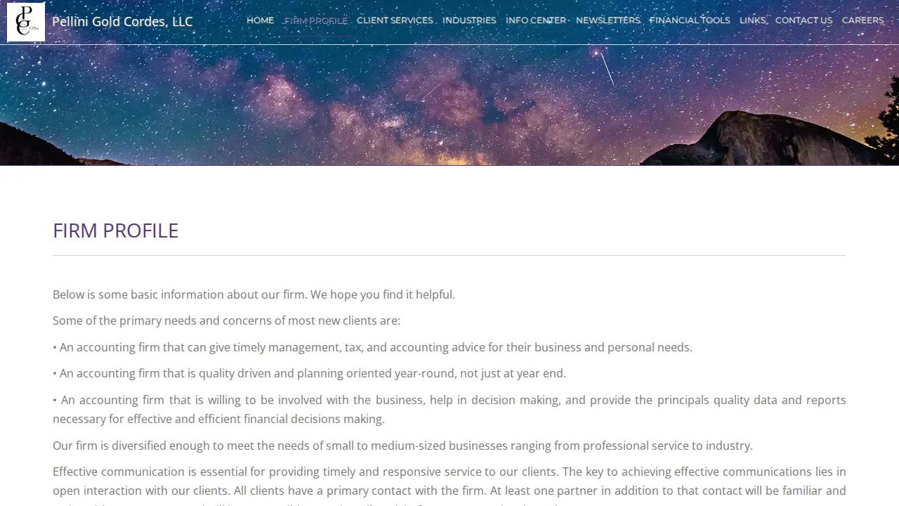 Pellini Gold & Associates page