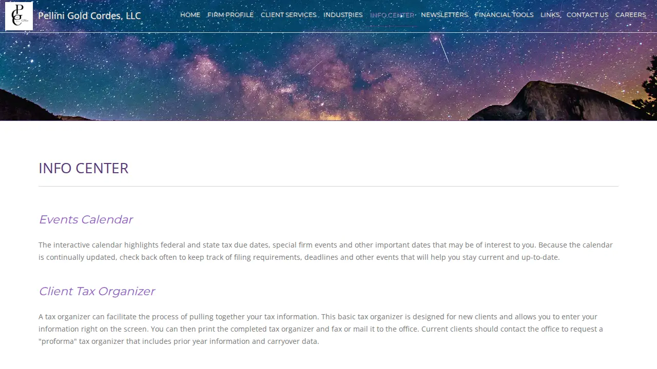 Pellini Gold & Associates page