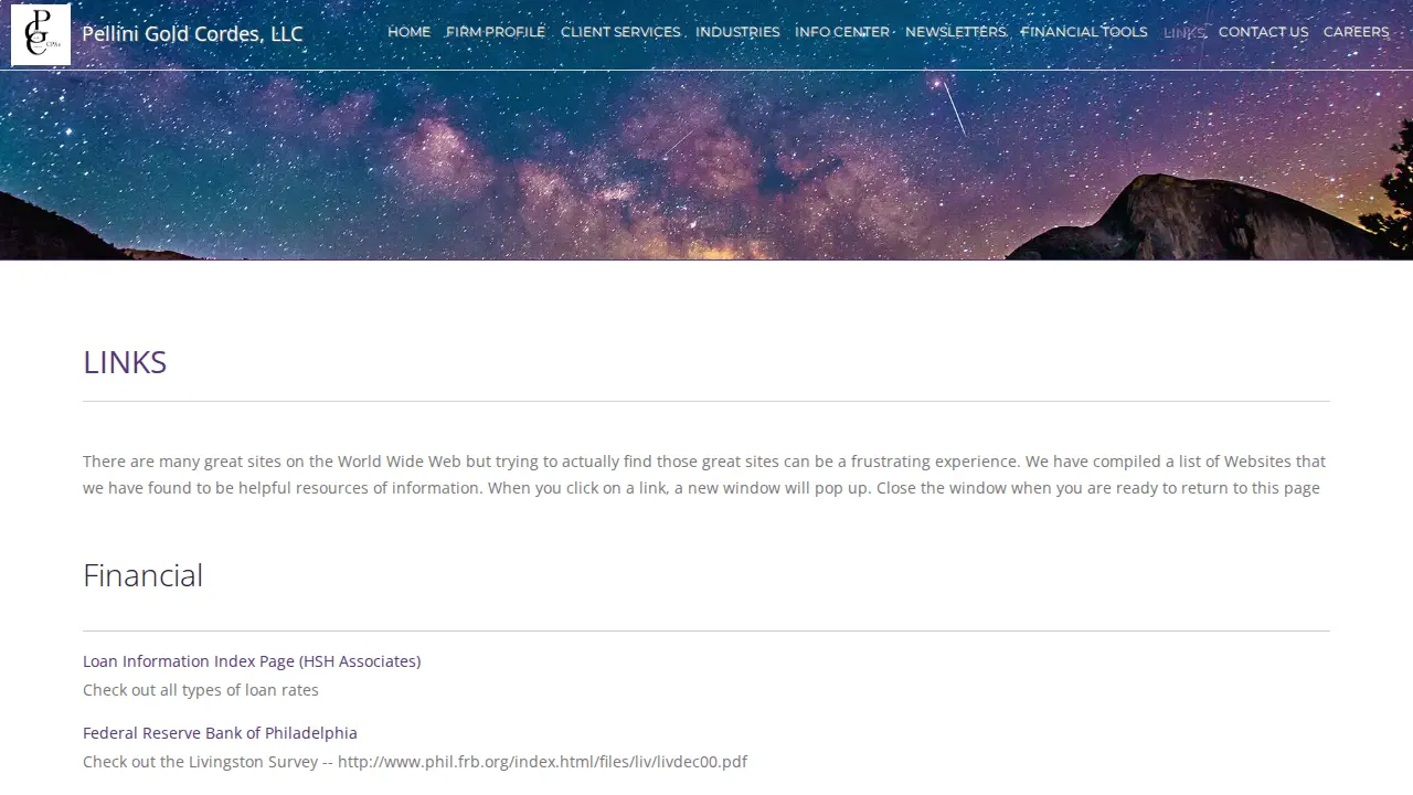 Pellini Gold & Associates page