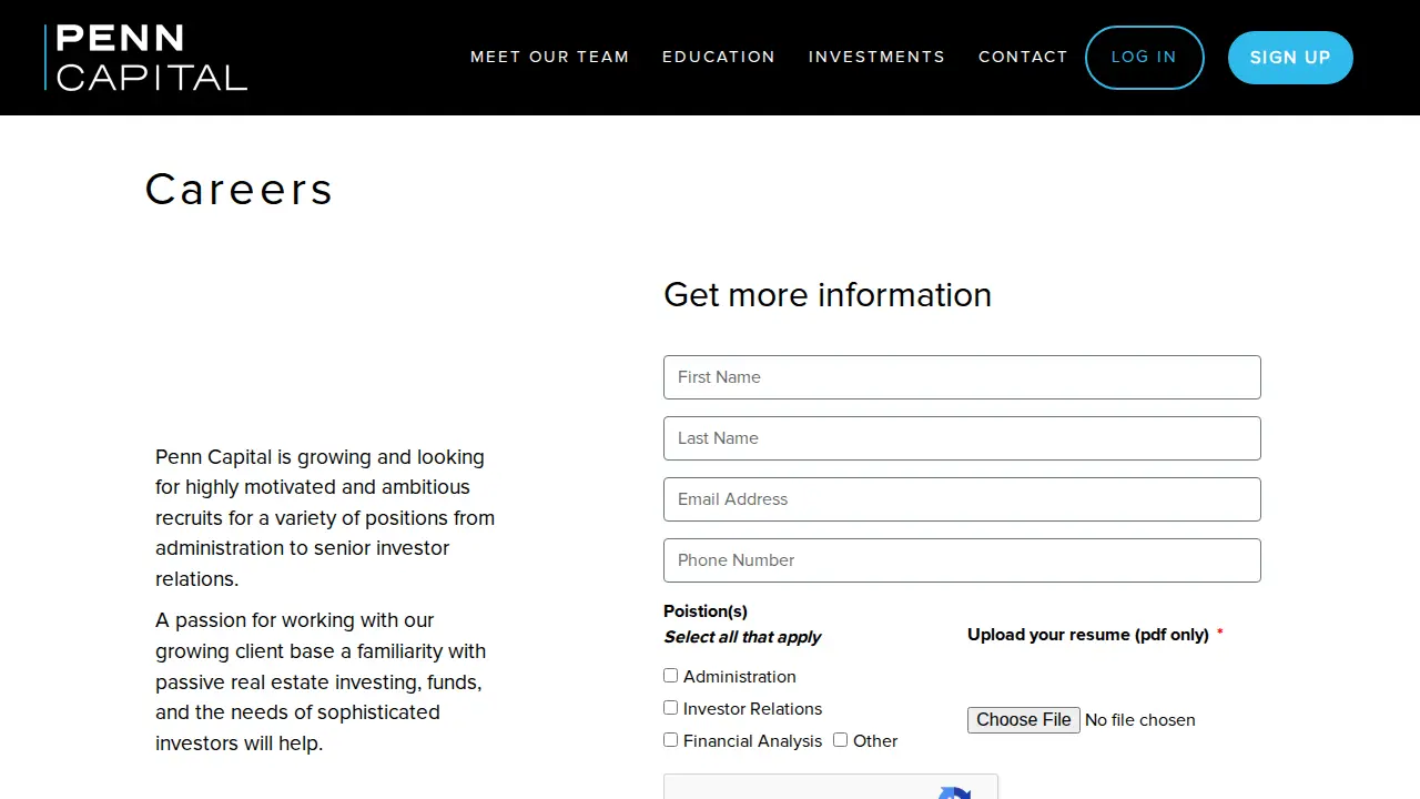 Penn Capital page
