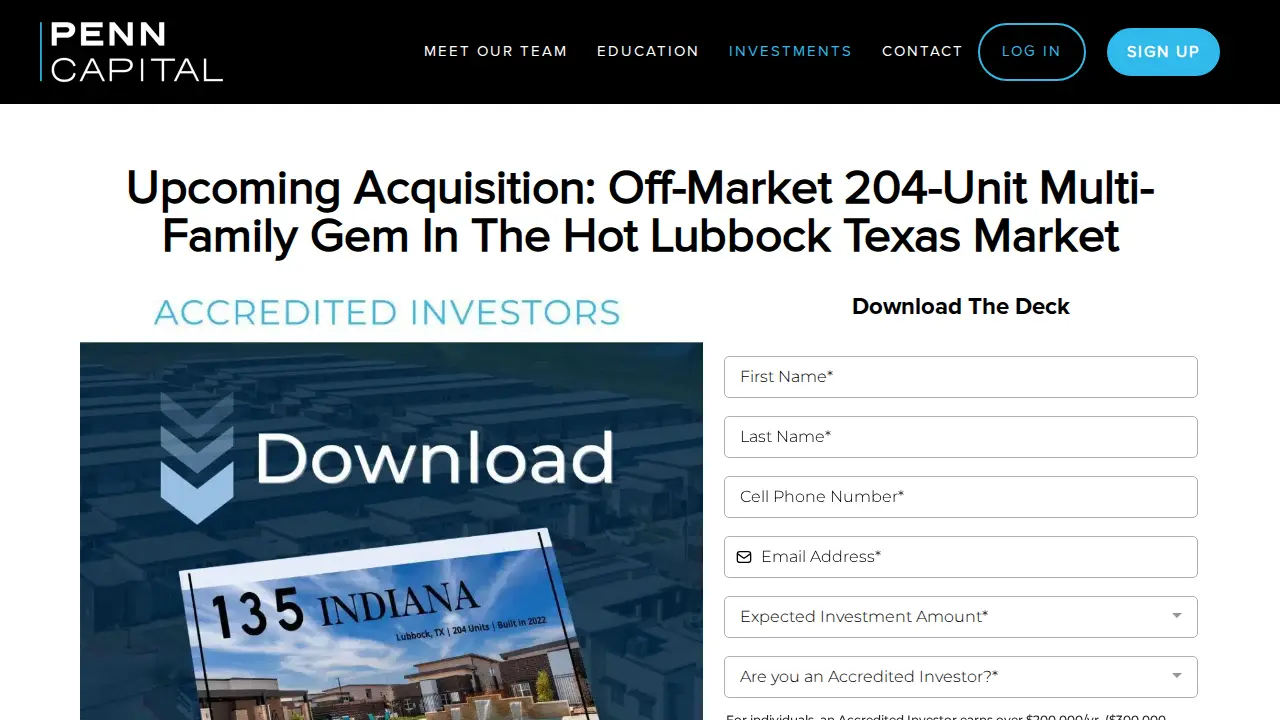 Penn Capital page