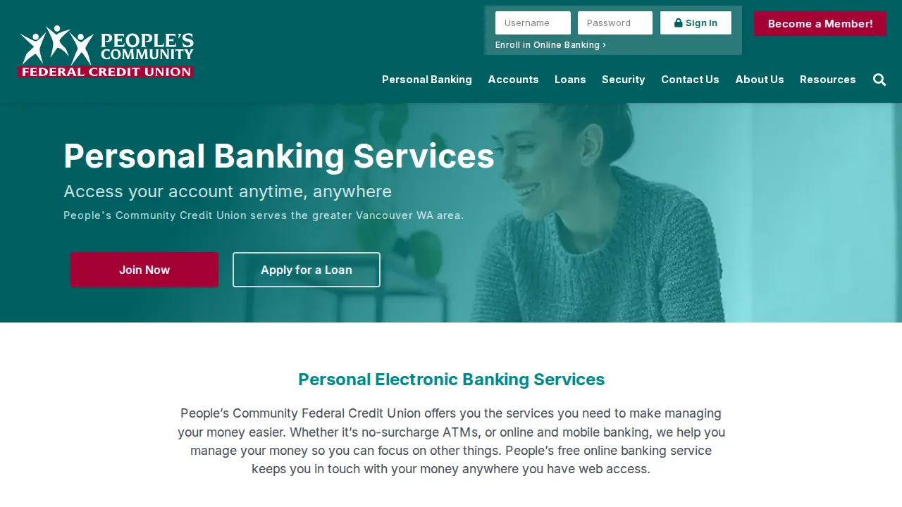 People's Community Federal Credit Union page