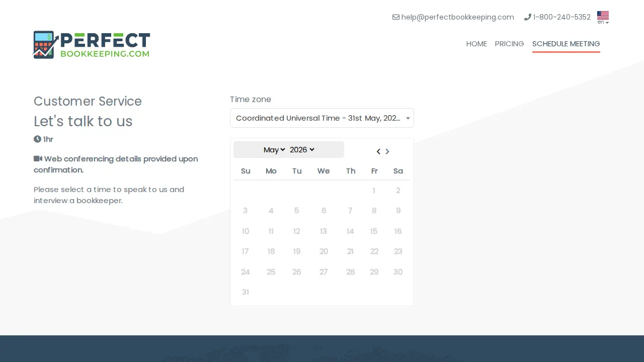 Perfect Bookkeeping page
