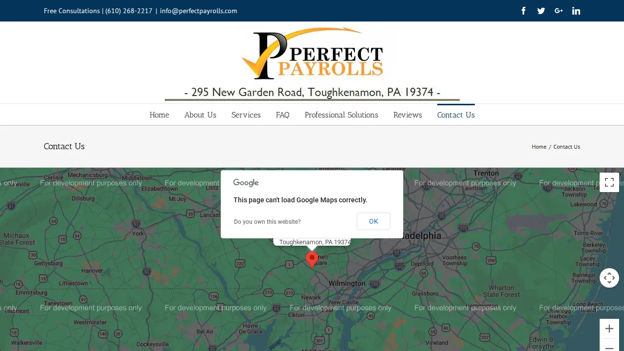 Perfect Payrolls page