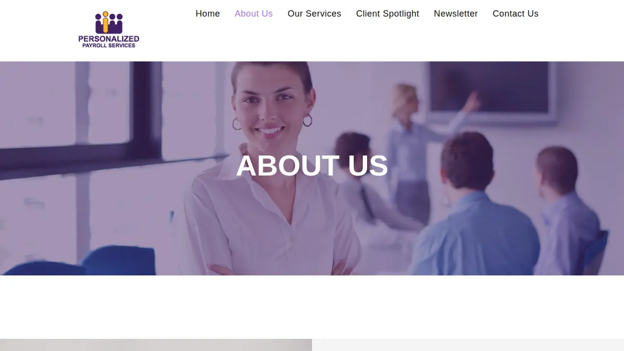 Personalized Payroll Services page