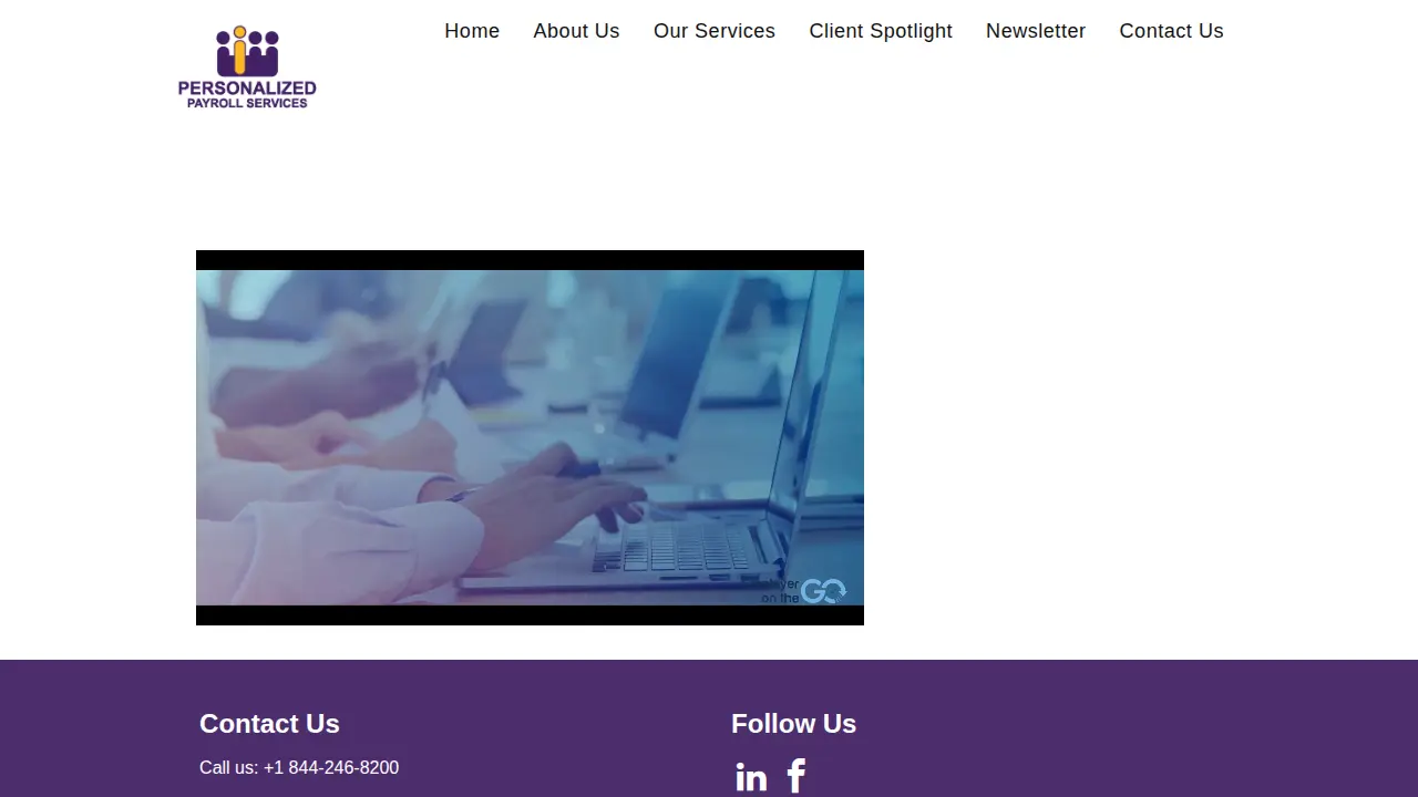Personalized Payroll Services page